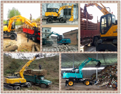 90型挖掘機抓木機 裝卸木頭的省時省力利器，建筑工程機械銷售優選